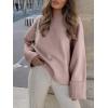 image:imageANRABESS Womens Oversized Sweaters 2025 Long Sleeve Fuzzy Knit Casual Chunky Pullover Sweater Fall Outfits ClothesGray Purple