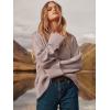 image:imageANRABESS Womens Oversized Sweaters 2025 Long Sleeve Fuzzy Knit Casual Chunky Pullover Sweater Fall Outfits ClothesGray Purple