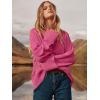 image:imageANRABESS Womens Oversized Sweaters 2025 Long Sleeve Fuzzy Knit Casual Chunky Pullover Sweater Fall Outfits ClothesHot Pink