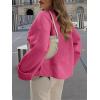 image:imageANRABESS Womens Oversized Sweaters 2025 Long Sleeve Fuzzy Knit Casual Chunky Pullover Sweater Fall Outfits ClothesHot Pink