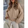image:imageANRABESS Womens Oversized Sweaters 2025 Long Sleeve Fuzzy Knit Casual Chunky Pullover Sweater Fall Outfits ClothesKhaki  Light Camel