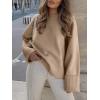 image:imageANRABESS Womens Oversized Sweaters 2025 Long Sleeve Fuzzy Knit Casual Chunky Pullover Sweater Fall Outfits ClothesKhaki  Light Camel