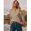 image:imageANRABESS Womens Oversized Sweaters 2025 Long Sleeve Fuzzy Knit Casual Chunky Pullover Sweater Fall Outfits ClothesKhaki  Light Camel