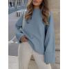 image:imageANRABESS Womens Oversized Sweaters 2025 Long Sleeve Fuzzy Knit Casual Chunky Pullover Sweater Fall Outfits ClothesLake Blue