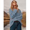 image:imageANRABESS Womens Oversized Sweaters 2025 Long Sleeve Fuzzy Knit Casual Chunky Pullover Sweater Fall Outfits ClothesLake Blue