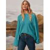 image:imageANRABESS Womens Oversized Sweaters 2025 Long Sleeve Fuzzy Knit Casual Chunky Pullover Sweater Fall Outfits ClothesLake Green Blue