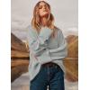 image:imageANRABESS Womens Oversized Sweaters 2025 Long Sleeve Fuzzy Knit Casual Chunky Pullover Sweater Fall Outfits ClothesLight Grey