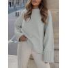 image:imageANRABESS Womens Oversized Sweaters 2025 Long Sleeve Fuzzy Knit Casual Chunky Pullover Sweater Fall Outfits ClothesLight Grey