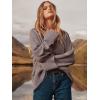 image:imageANRABESS Womens Oversized Sweaters 2025 Long Sleeve Fuzzy Knit Casual Chunky Pullover Sweater Fall Outfits ClothesNutmeg