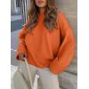 image:imageANRABESS Womens Oversized Sweaters 2025 Long Sleeve Fuzzy Knit Casual Chunky Pullover Sweater Fall Outfits ClothesOrange