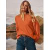 image:imageANRABESS Womens Oversized Sweaters 2025 Long Sleeve Fuzzy Knit Casual Chunky Pullover Sweater Fall Outfits ClothesOrange