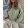 image:imageANRABESS Womens Oversized Sweaters 2025 Long Sleeve Fuzzy Knit Casual Chunky Pullover Sweater Fall Outfits ClothesSage Green