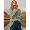 image:imageANRABESS Womens Oversized Sweaters 2025 Long Sleeve Fuzzy Knit Casual Chunky Pullover Sweater Fall Outfits ClothesSage Green