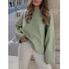 image:imageANRABESS Womens Oversized Sweaters 2025 Long Sleeve Fuzzy Knit Casual Chunky Pullover Sweater Fall Outfits ClothesSage Green
