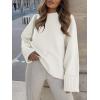 image:imageANRABESS Womens Oversized Sweaters 2025 Long Sleeve Fuzzy Knit Casual Chunky Pullover Sweater Fall Outfits ClothesWhite