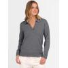 image:imageANRABESS Womens Polo V Neck Long Sleeve Sweaters Lightweight Dressy Casual Business Basic Knit Pullover Top 2026 Fall OutfitsDark Gray