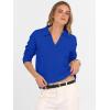 image:imageANRABESS Womens Polo V Neck Long Sleeve Sweaters Lightweight Dressy Casual Business Basic Knit Pullover Top 2026 Fall OutfitsRoyal Blue