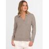 image:imageANRABESS Womens Polo V Neck Long Sleeve Sweaters Lightweight Dressy Casual Business Basic Knit Pullover Top 2026 Fall OutfitsTan