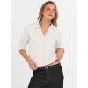 image:imageANRABESS Womens Polo V Neck Long Sleeve Sweaters Lightweight Dressy Casual Business Basic Knit Pullover Top 2026 Fall OutfitsWhite