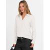 image:imageANRABESS Womens Polo V Neck Long Sleeve Sweaters Lightweight Dressy Casual Business Basic Knit Pullover Top 2026 Fall OutfitsWhite