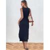 image:imageANRABESS Womens Summer Casual Sleeveless T Shirt Midi Dress Slim Fit Tie Waist Split Tank Long Dresses 2026 Vacation SundressNavy Blue