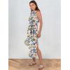 image:imageANRABESS Womens Summer Casual Sleeveless T Shirt Midi Dress Slim Fit Tie Waist Split Tank Long Dresses 2026 Vacation SundressPrint Blue Floral