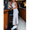 image:imageANRABESS Womens Summer Casual Sleeveless T Shirt Midi Dress Slim Fit Tie Waist Split Tank Long Dresses 2026 Vacation SundressStriped Light Blue