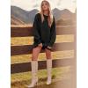 image:imageANRABESS Womens Sweater Dress Oversized Cable Knit Chunky Long Sleeve Short Dresses 2025 Fall Outfits Vacation Winter ClothesBlack