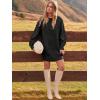 image:imageANRABESS Womens Sweater Dress Oversized Cable Knit Chunky Long Sleeve Short Dresses 2025 Fall Outfits Vacation Winter ClothesBlack