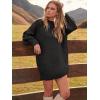 image:imageANRABESS Womens Sweater Dress Oversized Cable Knit Chunky Long Sleeve Short Dresses 2025 Fall Outfits Vacation Winter ClothesBlack