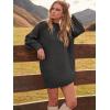 image:imageANRABESS Womens Sweater Dress Oversized Cable Knit Chunky Long Sleeve Short Dresses 2025 Fall Outfits Vacation Winter ClothesDeep Gray