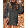 image:imageANRABESS Womens Sweater Dress Oversized Cable Knit Chunky Long Sleeve Short Dresses 2025 Fall Outfits Vacation Winter ClothesDeep Gray
