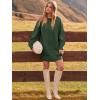 image:imageANRABESS Womens Sweater Dress Oversized Cable Knit Chunky Long Sleeve Short Dresses 2025 Fall Outfits Vacation Winter ClothesDeep Green