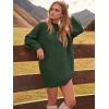 image:imageANRABESS Womens Sweater Dress Oversized Cable Knit Chunky Long Sleeve Short Dresses 2025 Fall Outfits Vacation Winter ClothesDeep Green