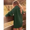 image:imageANRABESS Womens Sweater Dress Oversized Cable Knit Chunky Long Sleeve Short Dresses 2025 Fall Outfits Vacation Winter ClothesDeep Green