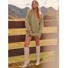 image:imageANRABESS Womens Sweater Dress Oversized Cable Knit Chunky Long Sleeve Short Dresses 2025 Fall Outfits Vacation Winter ClothesKhaki