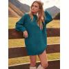 image:imageANRABESS Womens Sweater Dress Oversized Cable Knit Chunky Long Sleeve Short Dresses 2025 Fall Outfits Vacation Winter ClothesOpal