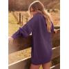 image:imageANRABESS Womens Sweater Dress Oversized Cable Knit Chunky Long Sleeve Short Dresses 2025 Fall Outfits Vacation Winter ClothesPurple