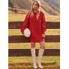image:imageANRABESS Womens Sweater Dress Oversized Cable Knit Chunky Long Sleeve Short Dresses 2025 Fall Outfits Vacation Winter ClothesRed