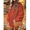 image:imageANRABESS Womens Sweater Dress Oversized Cable Knit Chunky Long Sleeve Short Dresses 2025 Fall Outfits Vacation Winter ClothesRust Orange