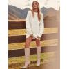 image:imageANRABESS Womens Sweater Dress Oversized Cable Knit Chunky Long Sleeve Short Dresses 2025 Fall Outfits Vacation Winter ClothesWhite