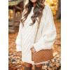 image:imageANRABESS Womens Sweater Dress Oversized Cable Knit Chunky Long Sleeve Short Dresses 2025 Fall Outfits Vacation Winter ClothesWhite