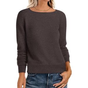 image:imageANRABESS Womens Long Sleeve Rolled Neck Casual Soft Lightweight Basic Pullover Sweater Top 2025 Fall Shirt Work OutfitsDeep Taupe