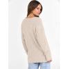 image:imageANRABESS Long Sleeve Shirts for Women V Neck Casual Fall Tops Loose Fit Lightweight Sweaters Tunic Fashion 2025 ClothesBeige