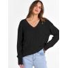 image:imageANRABESS Long Sleeve Shirts for Women V Neck Casual Fall Tops Loose Fit Lightweight Sweaters Tunic Fashion 2025 ClothesBlack