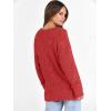image:imageANRABESS Long Sleeve Shirts for Women V Neck Casual Fall Tops Loose Fit Lightweight Sweaters Tunic Fashion 2025 ClothesBright Red