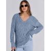 image:imageANRABESS Long Sleeve Shirts for Women V Neck Casual Fall Tops Loose Fit Lightweight Sweaters Tunic Fashion 2025 ClothesDark Blue
