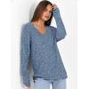 image:imageANRABESS Long Sleeve Shirts for Women V Neck Casual Fall Tops Loose Fit Lightweight Sweaters Tunic Fashion 2025 ClothesDark Blue