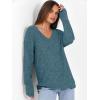 image:imageANRABESS Long Sleeve Shirts for Women V Neck Casual Fall Tops Loose Fit Lightweight Sweaters Tunic Fashion 2025 ClothesLake Blue
