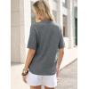 image:imageANRABESS Short Sleeve Sweater for Women Oversized Lightweight Casual Work Top Shirts Knit Crewneck 2026 Spring Summer OutfitsGray